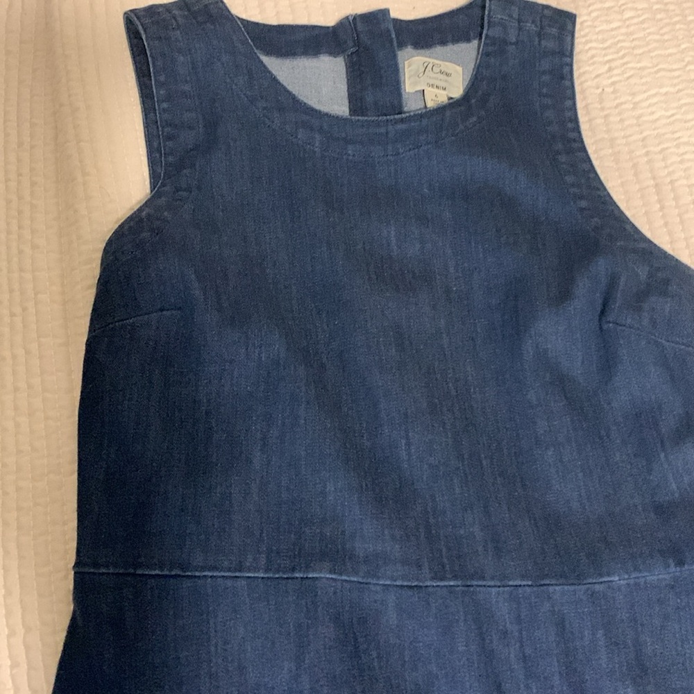 J Crew Mini Denim Dress size 6 - Picture 2 of 6